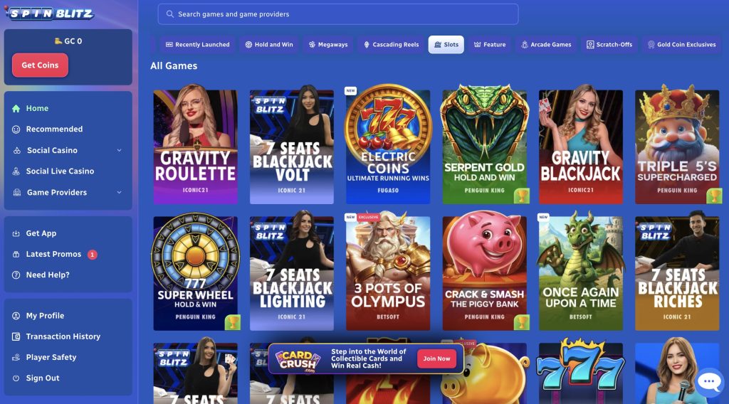 Spinblitz Sweeps Casino Slots